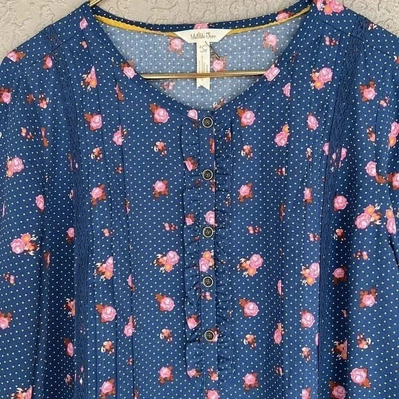 Matilda Jane Dream A Little Dream Floral Polka Dot Long Sleeve Top Size L - Picture 3 of 11